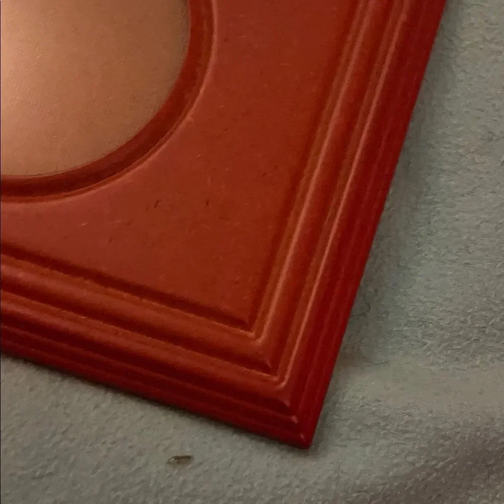 Disney Mickey Mouse Shaped 3 Photo Picture Frame Redish Wood Color 11